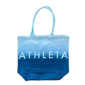 Athleta Canvas Blue Ombré Tote Gym Bag
